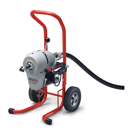 Ridgid K-1500A Machine with A-1 Mitt, A-12 Pin Key, and Rear Guide Hose, Plus: Seven Sections 1 1/4" (32 23702